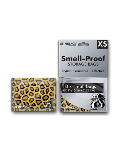 Bolsas Stink Sack XS leopardo 10uds (10,16x7,62cm)
