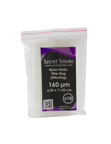 Bolsa Rosin Secret Smoke 160 micras 10uds con costura