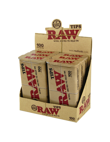 Raw Caja Metal Prerolled 100 (6 Unid)