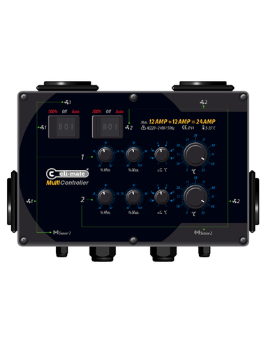 Multi controller temp histeresis 12+12 amp Cli-mate