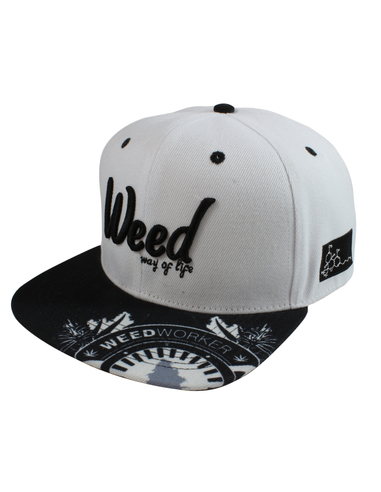 Gorra plana Way of life by WeedWorker Blanca