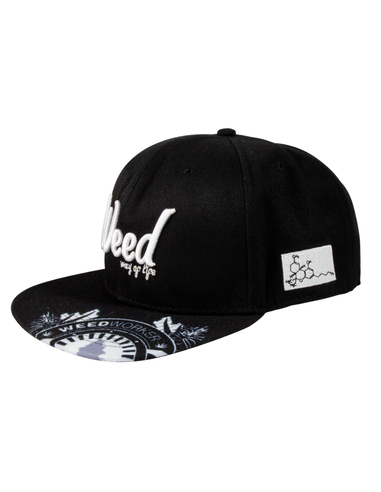 Gorra plana Way of life by WeedWorker Negra